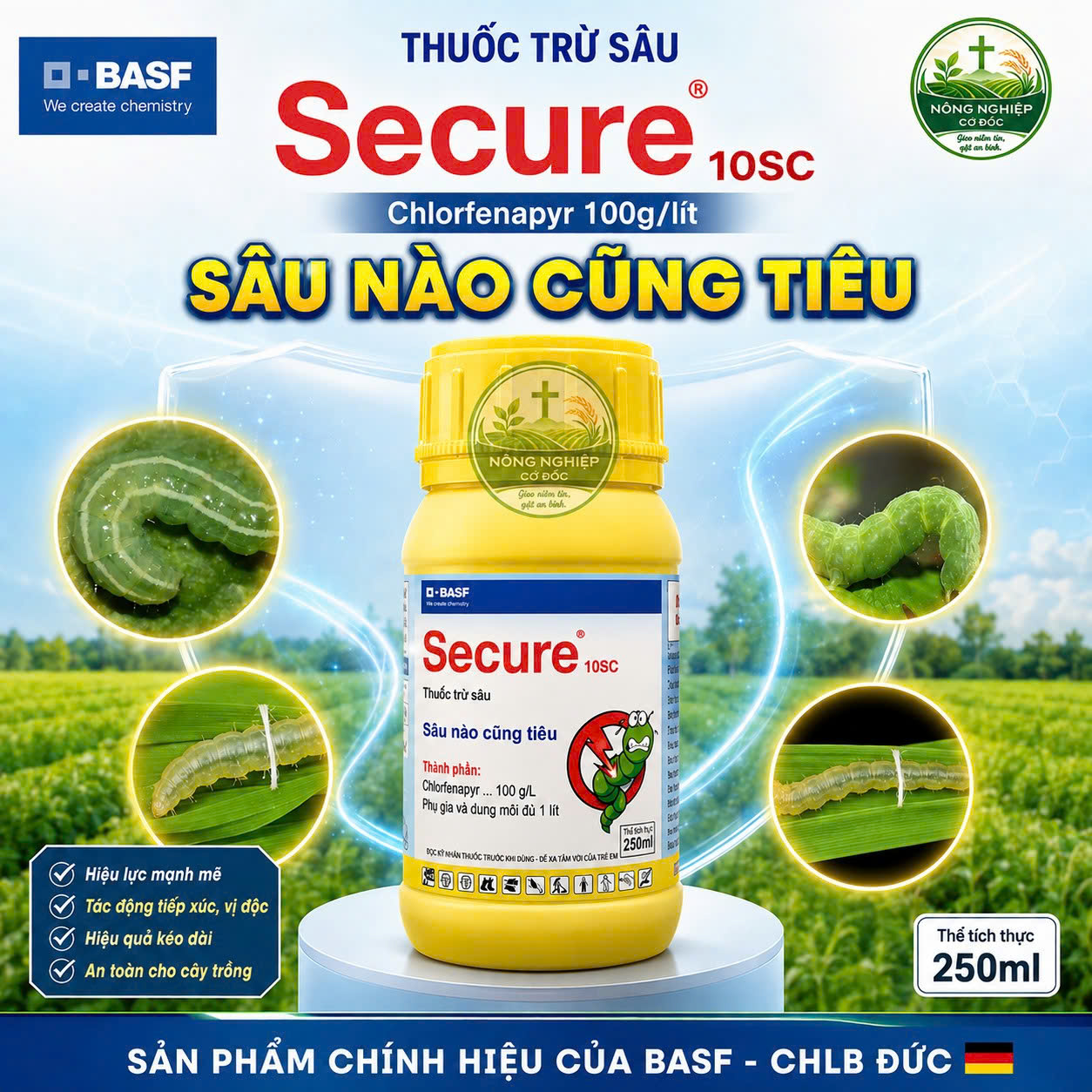Thuốc trừ sâu Secure 10SC - Chai 250ml